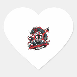Super Moto Rider � Motorcycle Hart Sticker