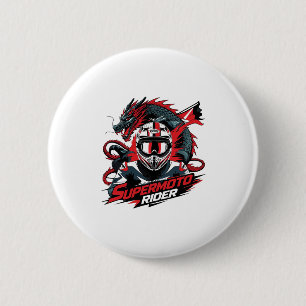 Super Moto Rider � Motorfiets  Ronde Button 5,7 Cm