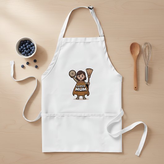 Super Mum Apron – Funny Kitchen Apron for Mom Standaard Schort