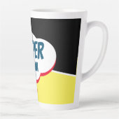 Super Nana Comic Cartoon met Paars en geel Latte Mok (Rechts)