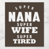 Super Nana Wijn Etiket (Enkel label)