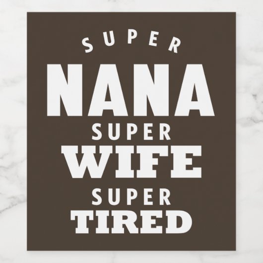 Super Nana Wijn Etiket (Enkel label)