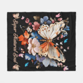 Super Natural Soul: Butterfly Garden Art Fleece Deken (Voorkant (Horizontaal))