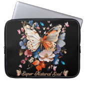 Super Natural Soul: Butterfly Garden Art Laptop Sleeve (Voorkant)