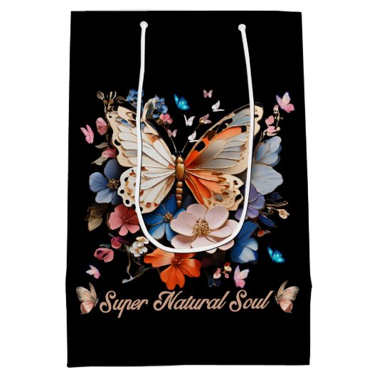 Super Natural Soul: Butterfly Garden Art Medium Cadeauzakje (Achterkant)