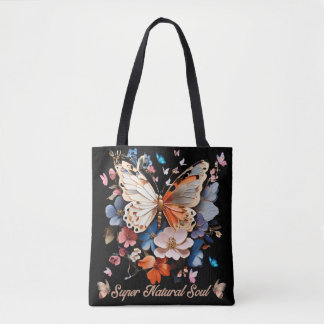 Super Natural Soul: Butterfly Garden Art Tote Bag