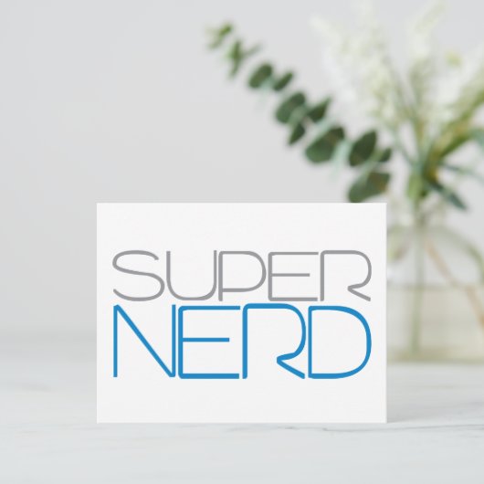 Super Nerd Briefkaart (Staand voorkant)