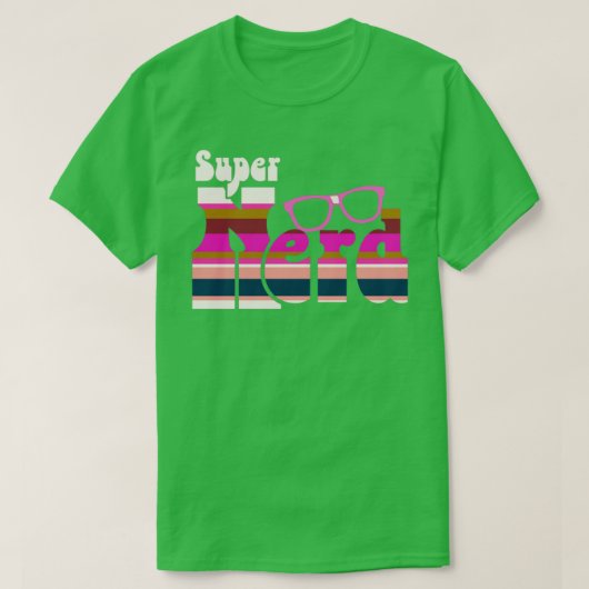 Super Nerd Girl Design T-shirt (Design voorkant)