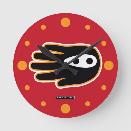 Super Ninja Hand Ronde Klok (Voorkant)