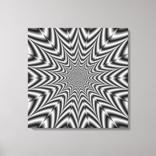 Super Nova in zwart-wit Canvas Afdruk