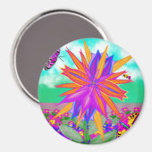 Super Nova Orchid van Power Flower Magneet (Voorkant / Achterkant)