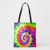 Super Nova Rainbow Tie Dye Splash Tote Bag (Voorkant)