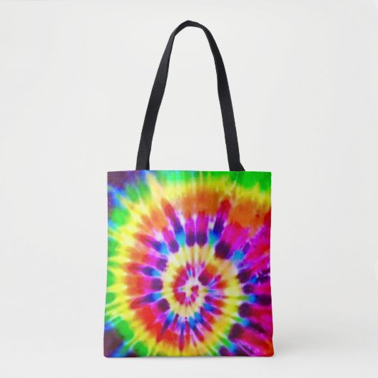 Super Nova Rainbow Tie Dye Splash Tote Bag (Voorkant)