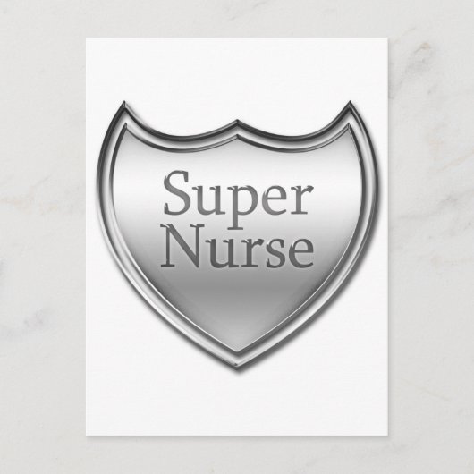 Super Nurse Emblem Briefkaart (Voorkant)