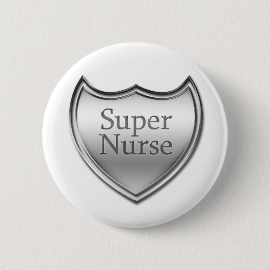 Super Nurse Emblem Ronde Button 5,7 Cm (Voorkant)