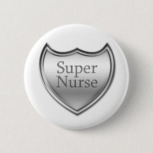 Super Nurse Emblem Ronde Button 5,7 Cm