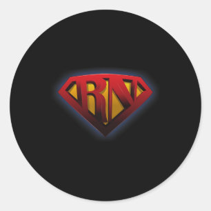 Super Nurse Rn Superhero Geregistreerde Verpleegst Ronde Sticker