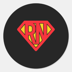 Super Nurse Rn Superhero Geregistreerde Verpleegst Ronde Sticker