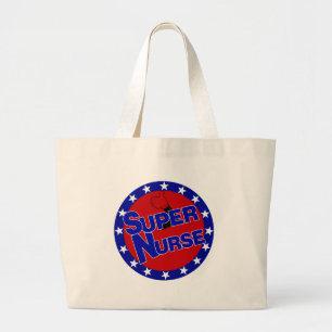 SUPER NURSE THUMBUMBUP - AANMOEDIGING GROTE TOTE BAG