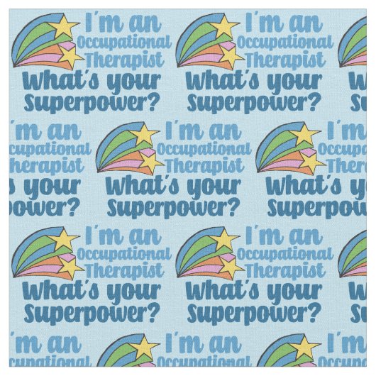 Super Occupational Therapist Cute Blue OT Stof (Close Up)