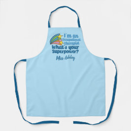 Super Occupational Therapist Cute Custom Blue OT Schort