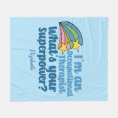 Super Occupational Therapist Cute OT Monogram Fleece Deken (Voorkant (Horizontaal))