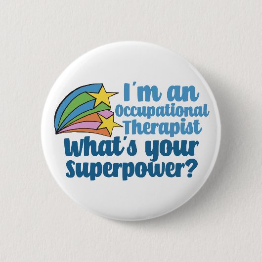 Super Occupational Therapist Cute OT Ronde Button 5,7 Cm (Voorkant)