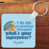 Super Occupational Therapist Cute Personated to Sleutelhanger (Achterkant)