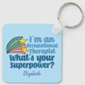 Super Occupational Therapist Cute Personated to Sleutelhanger (Achterkant)