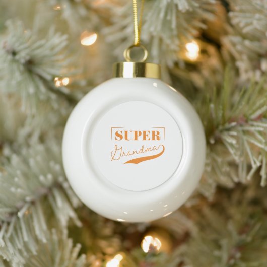 Super Oma Keramische Bal Ornament (Boom)