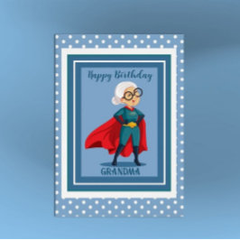 Super Oma Verjaardag Kaart