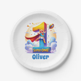 Super 'One' - het heldhaftige jaar van [name] Papieren Bordje