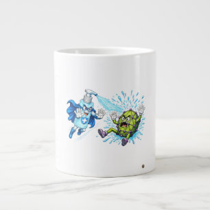 Super Ontsmettingsmiddel vs. Germ Monster Grote Koffiekop