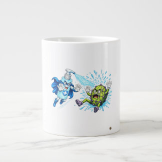 Super Ontsmettingsmiddel vs. Germ Monster Grote Koffiekop