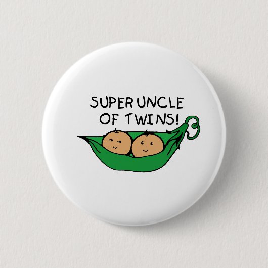 Super oom van Twins Pod Ronde Button 5,7 Cm (Voorkant)