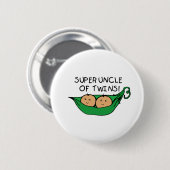 Super oom van Twins Pod Ronde Button 5,7 Cm (Voorkant /achterkant)