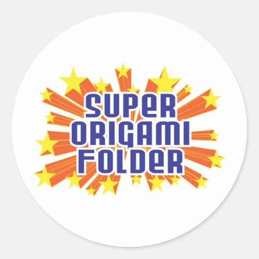 Super Origami-map Ronde Sticker (Voorkant)