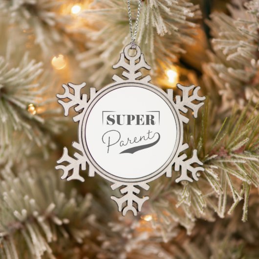 Super Ouder Tin Sneeuwvlok Ornament (Boom)