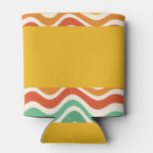 Super Pa aangepaste foto met retro golven Blikjeskoeler (Achterkant)