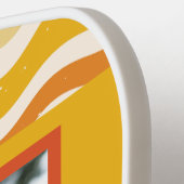 Super Pa aangepaste foto met retro golven Pickleball Paddle (Links Detail)