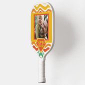Super Pa aangepaste foto met retro golven Pickleball Paddle (Links)