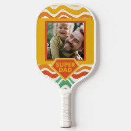 Super Pa aangepaste foto met retro golven Pickleball Paddle