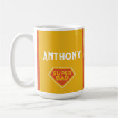 Super Pa aangepaste naam mok, retro golven Koffiemok (Links)