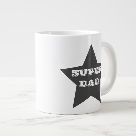 SUPER PA | Grey Star Jumbo Mok (Voorkant rechts)