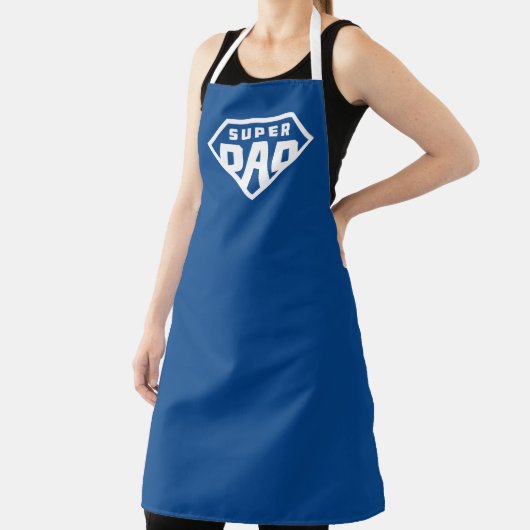 Super Pa Modern Eenvoudig en Cool Superhero Schort (Insitu)