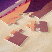 Super Paarse en Blauwe Stormachtige Wolken Over Ma Legpuzzel (Zijkant)