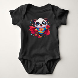 Super Panda Hero — Cute Kawaii Vliegende Panda Bab Romper