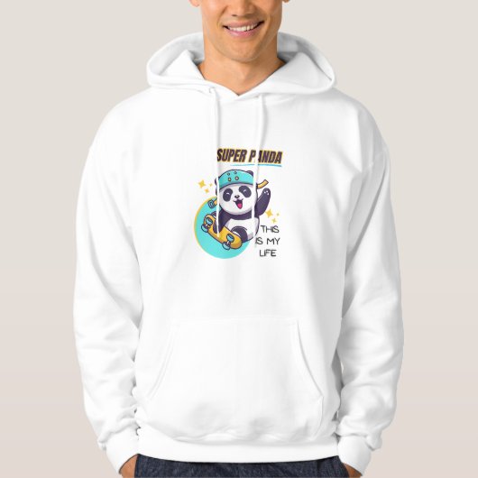 Super Panda Skateboarden Hoodie (Voorkant)