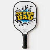 Super Pap Comic Strip Action Bubble, aangepaste te Pickleball Paddle (Achterkant)