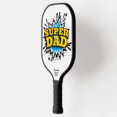 Super Pap Comic Strip Action Bubble, aangepaste te Pickleball Paddle (Links)